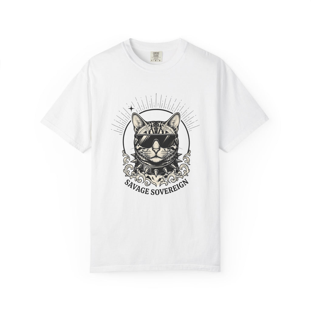 Stylish Cat T-Shirt Cat Joke Gift Women Illustrative T-Shirt Kitty T-Shirt Feline Fan Catty Graphic Old School Cool Glasses T-Shirt
