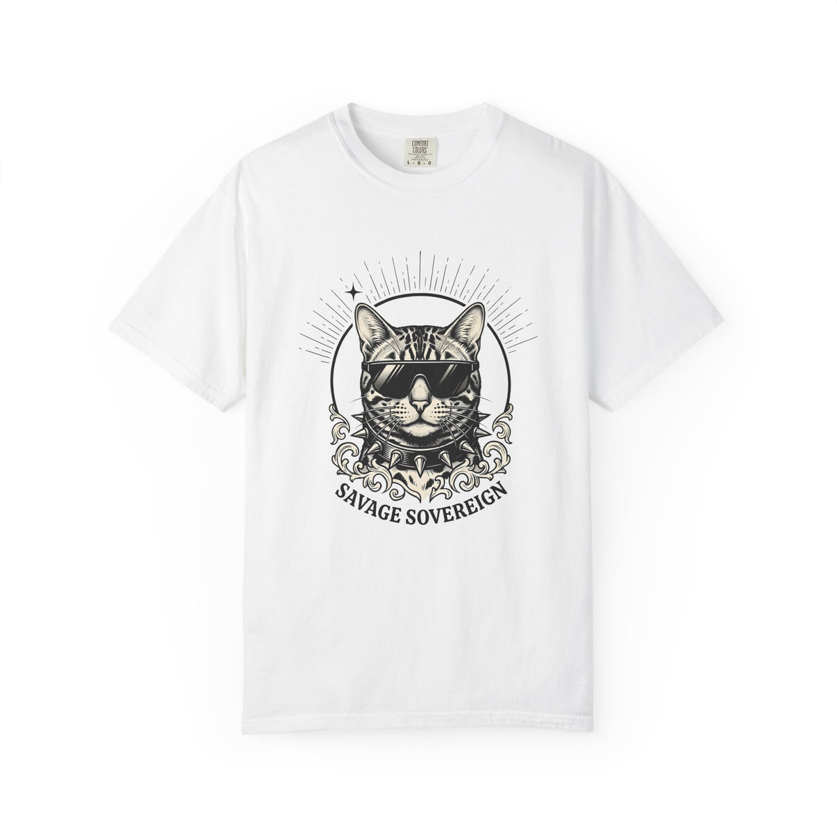 Stylish Cat T-Shirt Cat Joke Gift Women Illustrative T-Shirt Kitty T-Shirt Feline Fan Catty Graphic Old School Cool Glasses T-Shirt