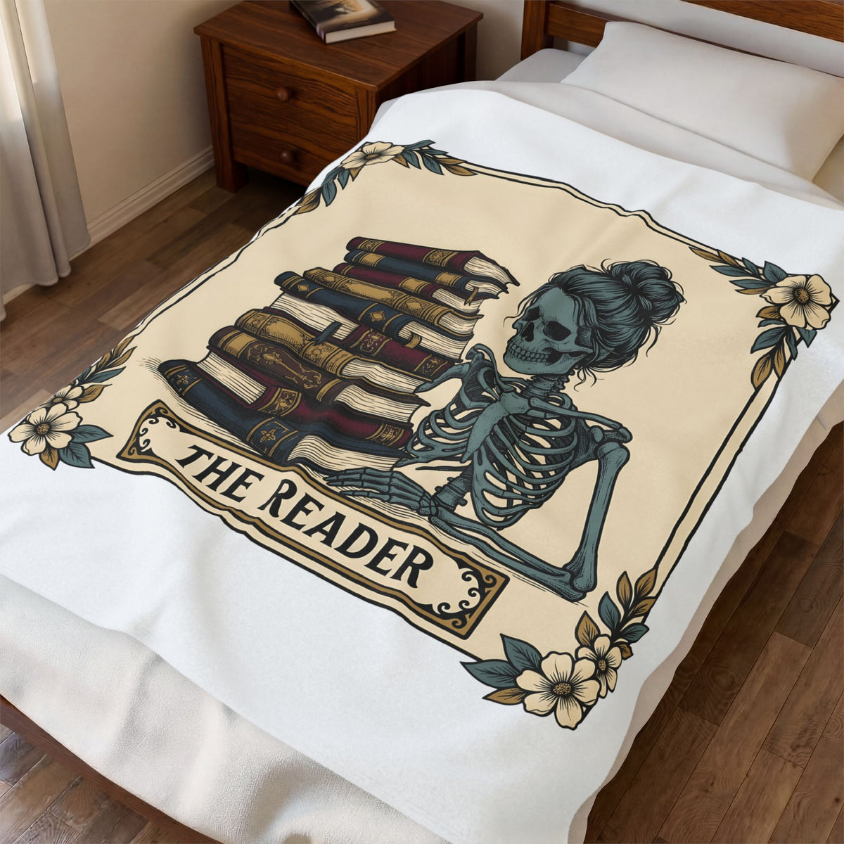 Skeleton Volumes Blanket Boho Chic Dark Arts Gift Women Old Fashioned Blanket Bone Anatomy Blanket Bohemian Fan Vintage Style Blanket Occult