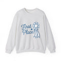Prize Ribbon Cowgirl Cowboy Gear Gift Cute Rosette Rodeo Fan Western Cowboy Vintage Spark Sweatshirt
