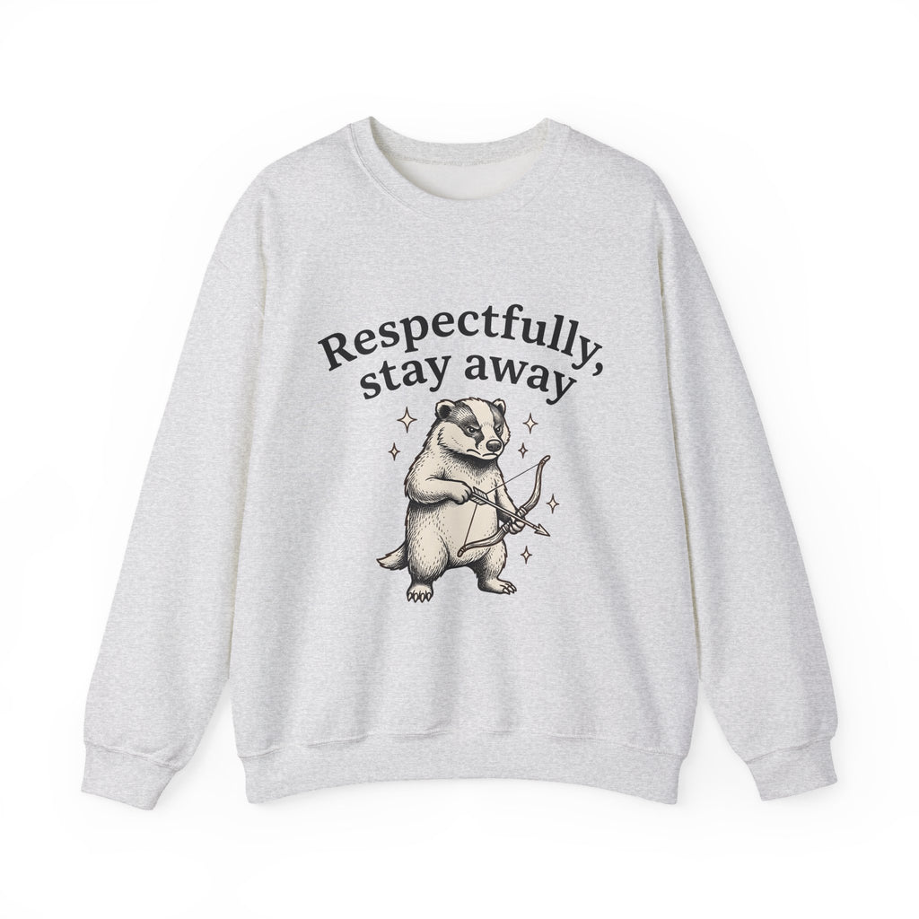 Badger Bow Accessory Sweatshirt Funny Fauna Gift Women Cartoon Sweatshirt Hair Bow Sweatshirt Humor Fan Comic Sweatshirt Wildlife Graphic Old School Glimmers