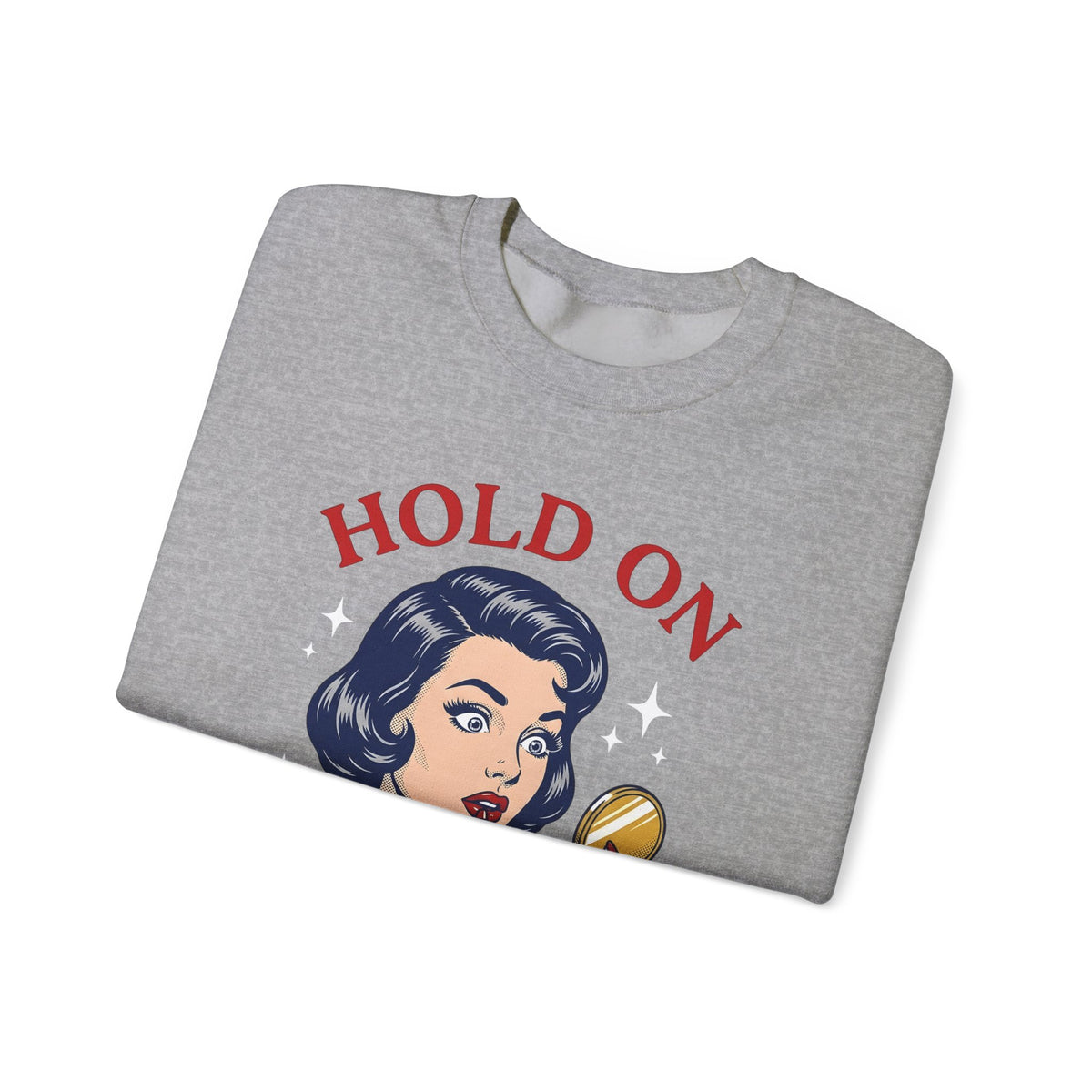 Vintage Woman Mirror Funny Humor Gift Retro Antique Lady Comedy Fan Vintage Pop Sweatshirt
