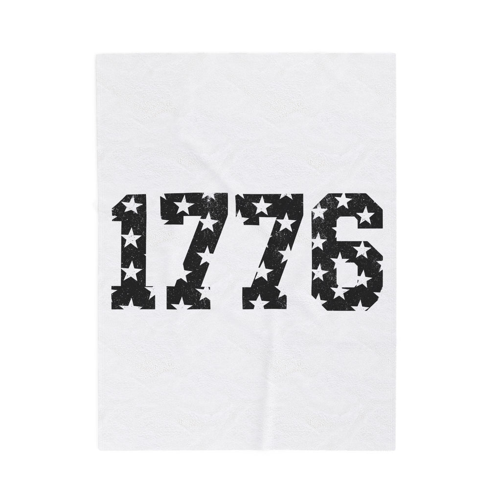 Star Pattern Digits 4Th Of July America Gift Grunge Number 4Th Of July Fan Blanket
