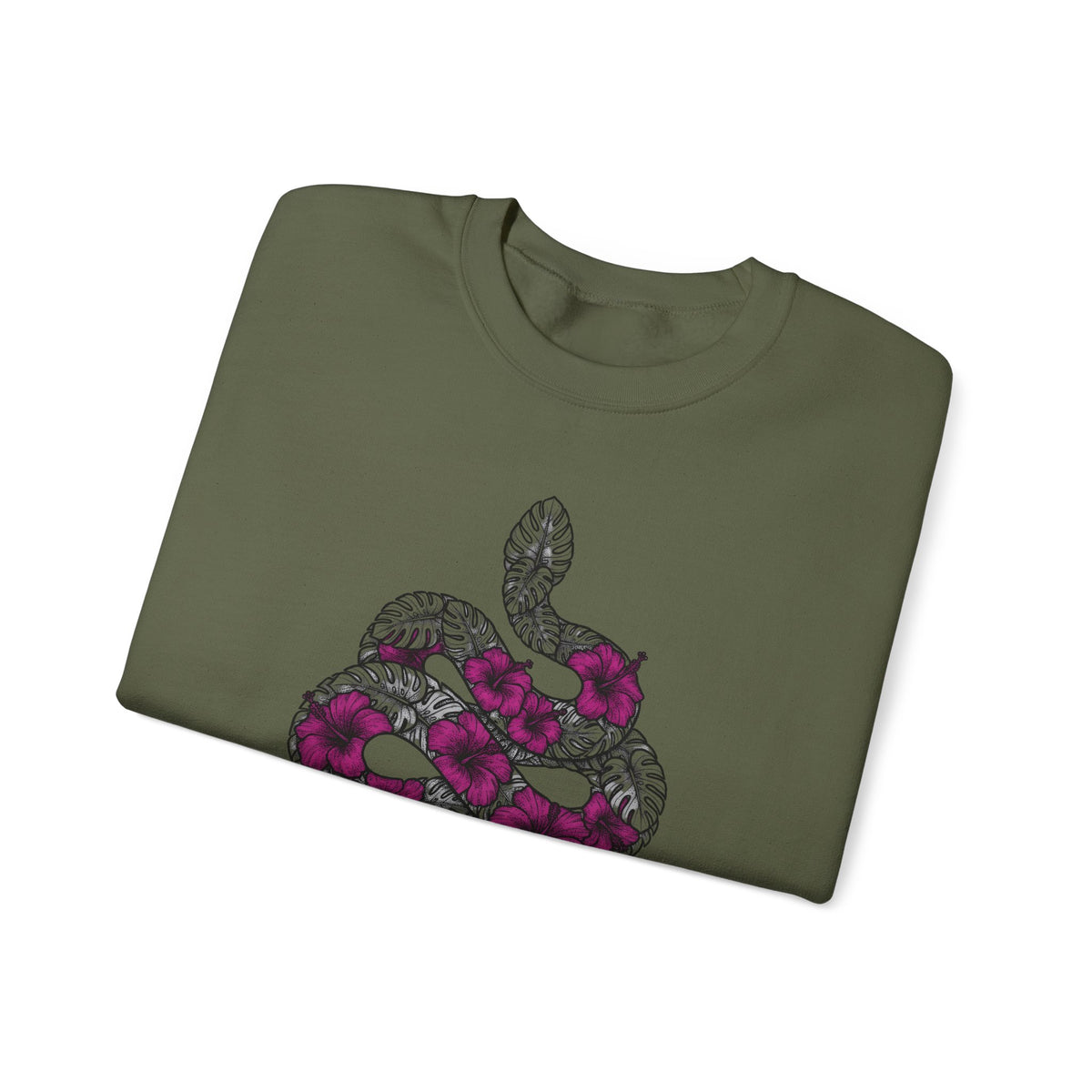 Serpent Flower Sweatshirt Boho Chic Spiritual Gift Women Hippie Sweatshirt Snake Flower Sweatshirt Bohemian Enthusiast Psychedelic Sweatshirt Mystical Graphic