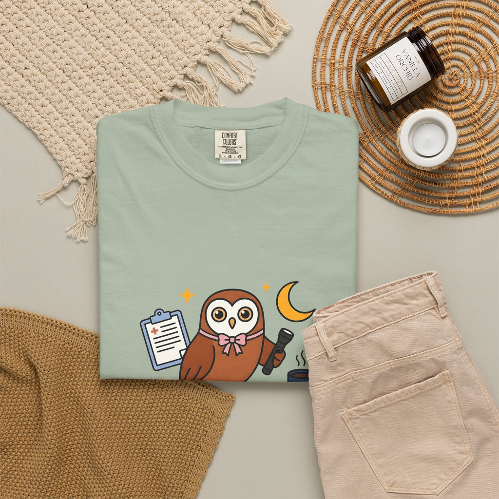 Owl Nurses Espresso Gift Comic Owl T-Shirt