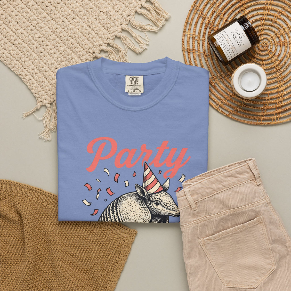 Armadillo Birthday Hat T-Shirt Cowgirl Celebration Gift Women Sketch T-Shirt Dillo T-Shirt Cowgirl Fan Drawing Graphic Retro Glitter T-Shirt