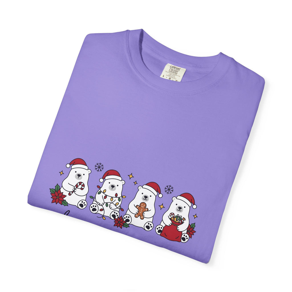 Polar Bear Pack Christmas Fauna Gift Playful Ursidae Xmas Fan Arctic Animal Wildlife Festive T-Shirt