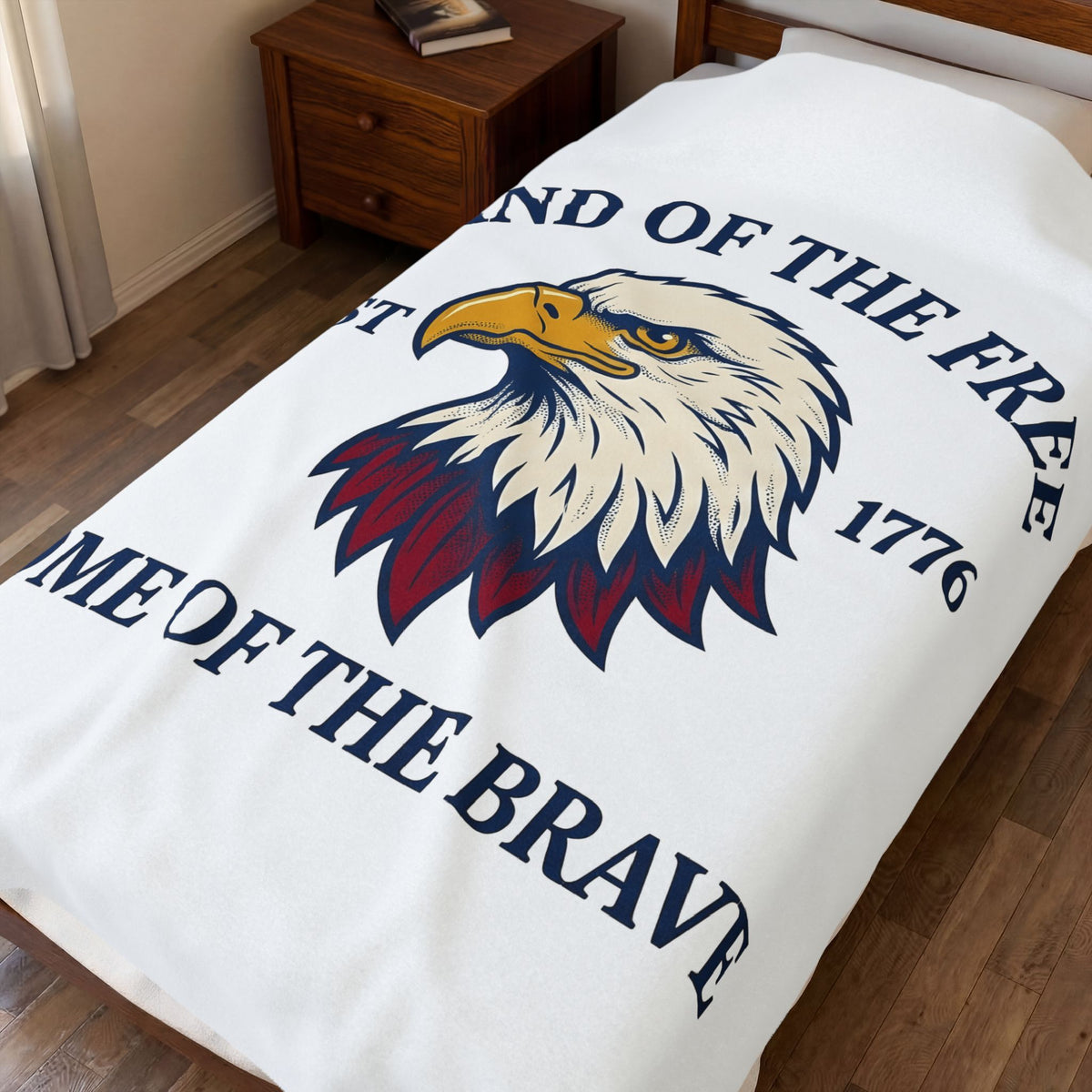 Bald Eagle Blanket America Patriotism Gift Women Line Art Blanket Eagle Blanket American Enthusiast Illustration Graphic Cartoon Patriotic Graphic