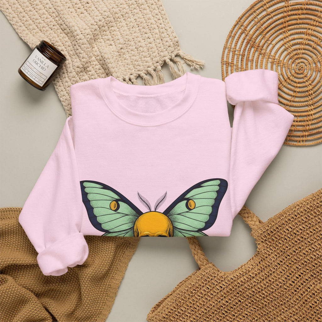 Skull Butterfly Sweatshirt Boho Chic Emo Gift Women Blackwork Sweatshirt Sugar Skull Sweatshirt Bohemian Fan Tattoo Sweatshirt Gothic Graphic Classic Moth