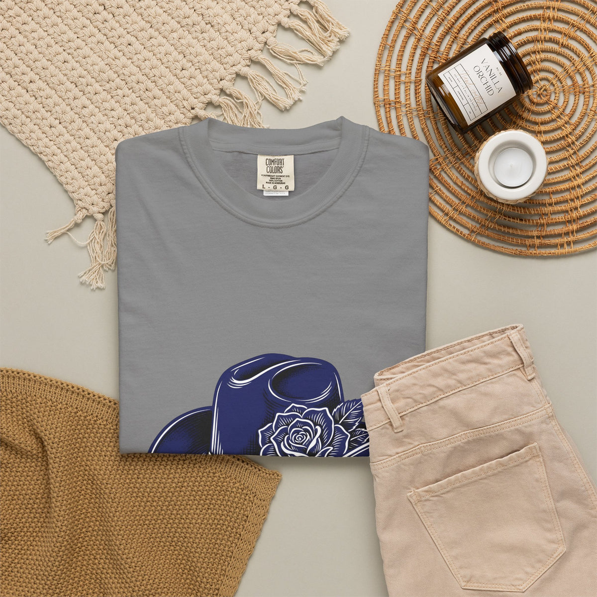 Cowboy Cap T-Shirt Cowgirl Ranch Gift Women Rustic T-Shirt Cowboy Hat T-Shirt Rodeo Fan Western T-Shirt Farm Graphic Line Art Bloom T-Shirt