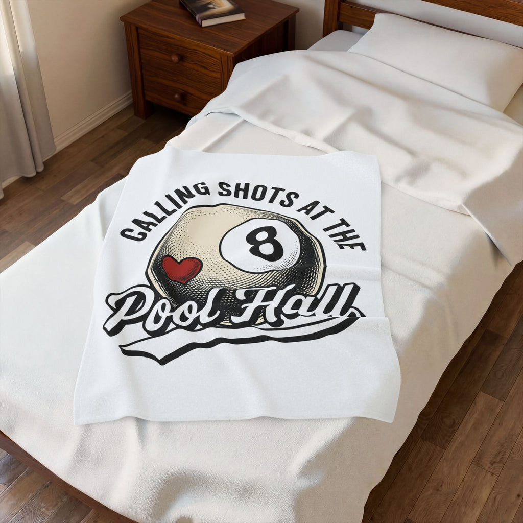 Billiard Ball Billiards Lounge Gift Retro Pool Ball Billiard Fan Vintage Bar Classic Heart Blanket