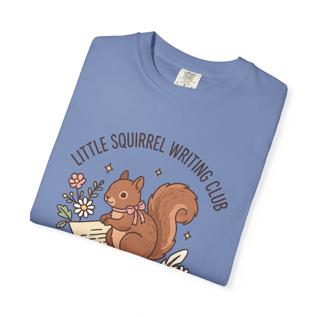 Squirrel Tower Papers T-Shirt Writing Critter Gift Women Playful T-Shirt Paper Tower T-Shirt Author Fan Stationery T-Shirt Animal Graphic Line Art