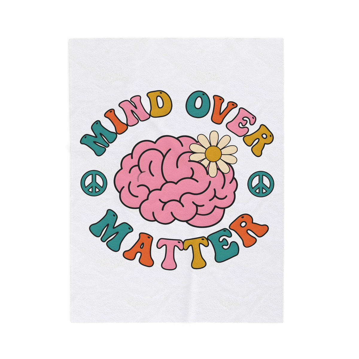 Brain Flower Blanket Teacher Mental Health Gift Women Groovy Blanket Mind Bloom Blanket Educator Enthusiast Psychedelic Blanket Wellness Graphic