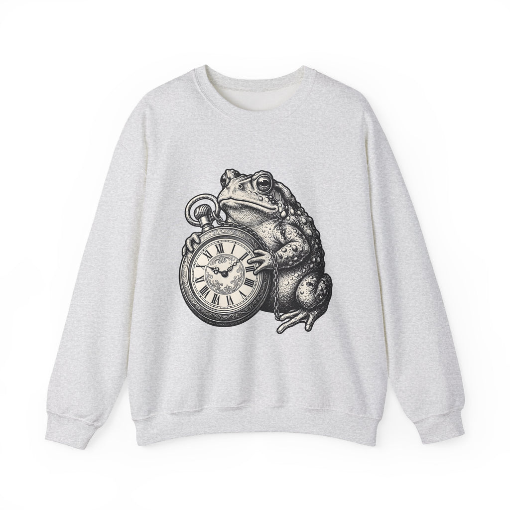 Toad Pocket Watch Sweatshirt Funny Animal Gift Women Vintage Sweatshirt Pocket Watch Sweatshirt Humor Fan Retro Sweatshirt Wildlife Graphic Hand Drawn Chain