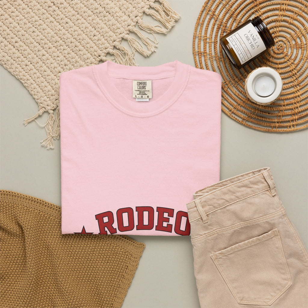 Western Lettering T-Shirt Cowgirl Country Gift Women Heavy T-Shirt Typography T-Shirt Cowboy Fan Vintage T-Shirt Rural Graphic Antique Star Badge