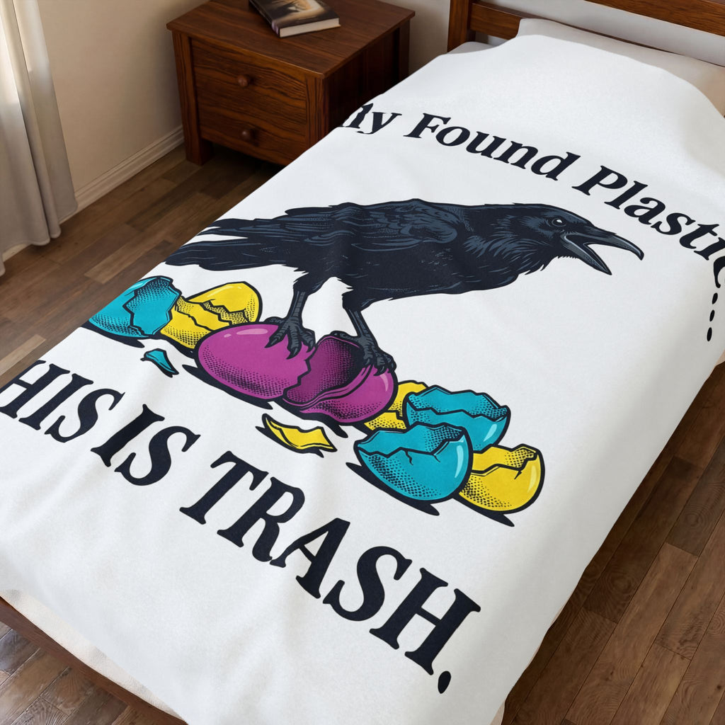 Crow Eggs Blanket Easter Animal Gift Women Vintage Blanket Raven Eggs Blanket Easter Fan Retro Blanket Creature Graphic Hand Drawn Egg Shells