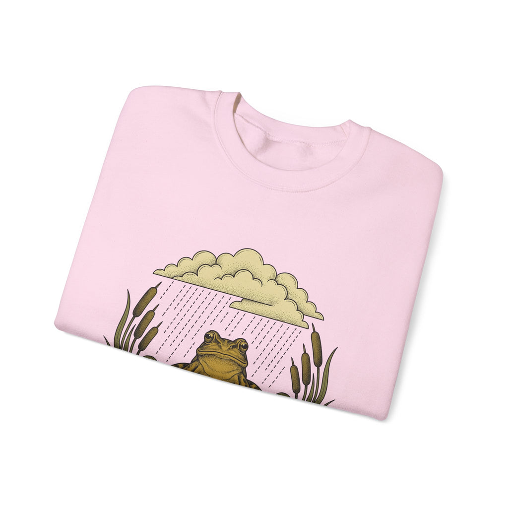 Frog Drawing Sweatshirt Boho Chic Flora Gift Women Garden Sweatshirt Toad Sweatshirt Bohemian Fan Botanical Sweatshirt Floral Graphic Classic Pond Flower