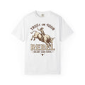 Cowgirl Rodeo T-Shirt Cowgirl Western Wear Gift Women Hand Drawn T-Shirt Rodeo T-Shirt Cowboy Fan Illustrated T-Shirt Country Graphic Sketch Rodeo
