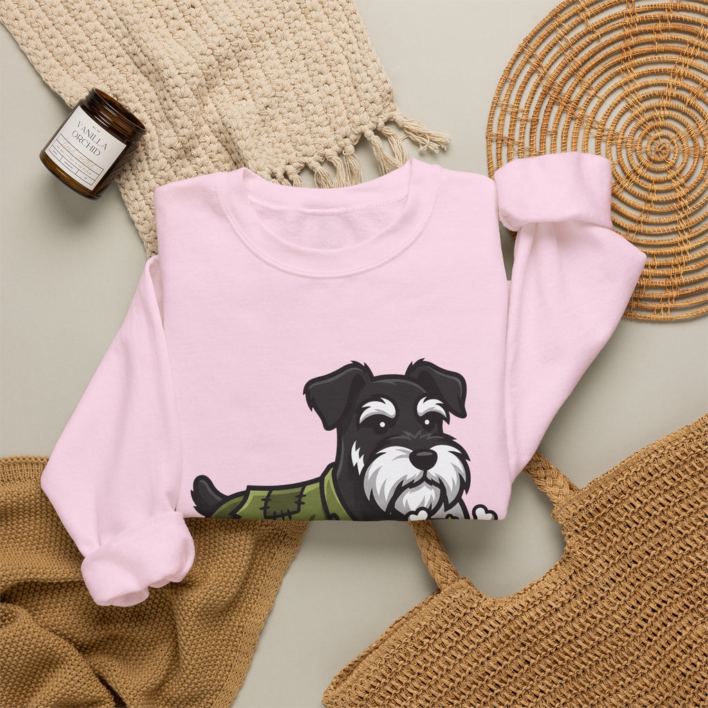 Schnauzer Pet Sweatshirt Halloween Animal Gift Women Animated Sweatshirt Dog Sweatshirt Horror Fan Cartoon Sweatshirt Creature Graphic Classic Candy Container