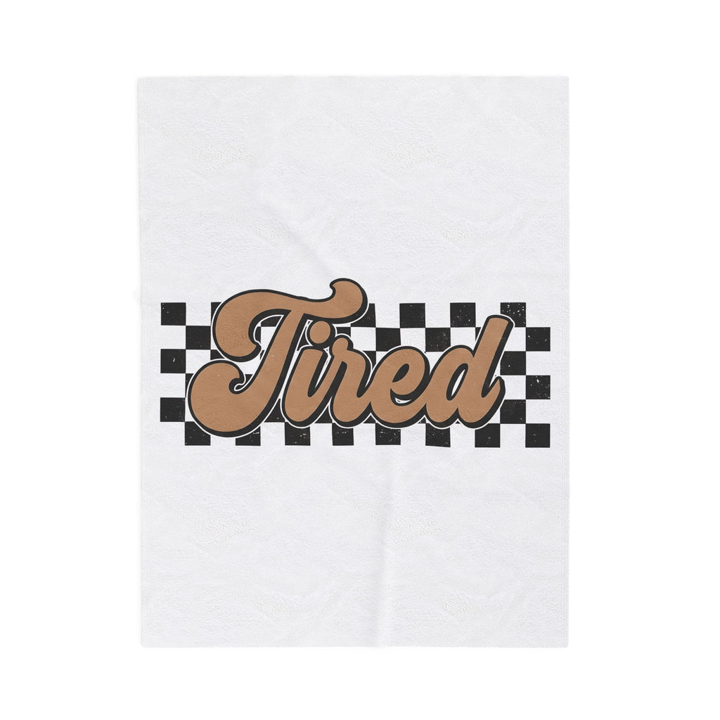 Cursive Font Blanket Mom Comedy Gift Women Nostalgic Blanket Script Blanket Mother Fan Vintage Blanket Humor Graphic Old-Fashioned Check Pattern