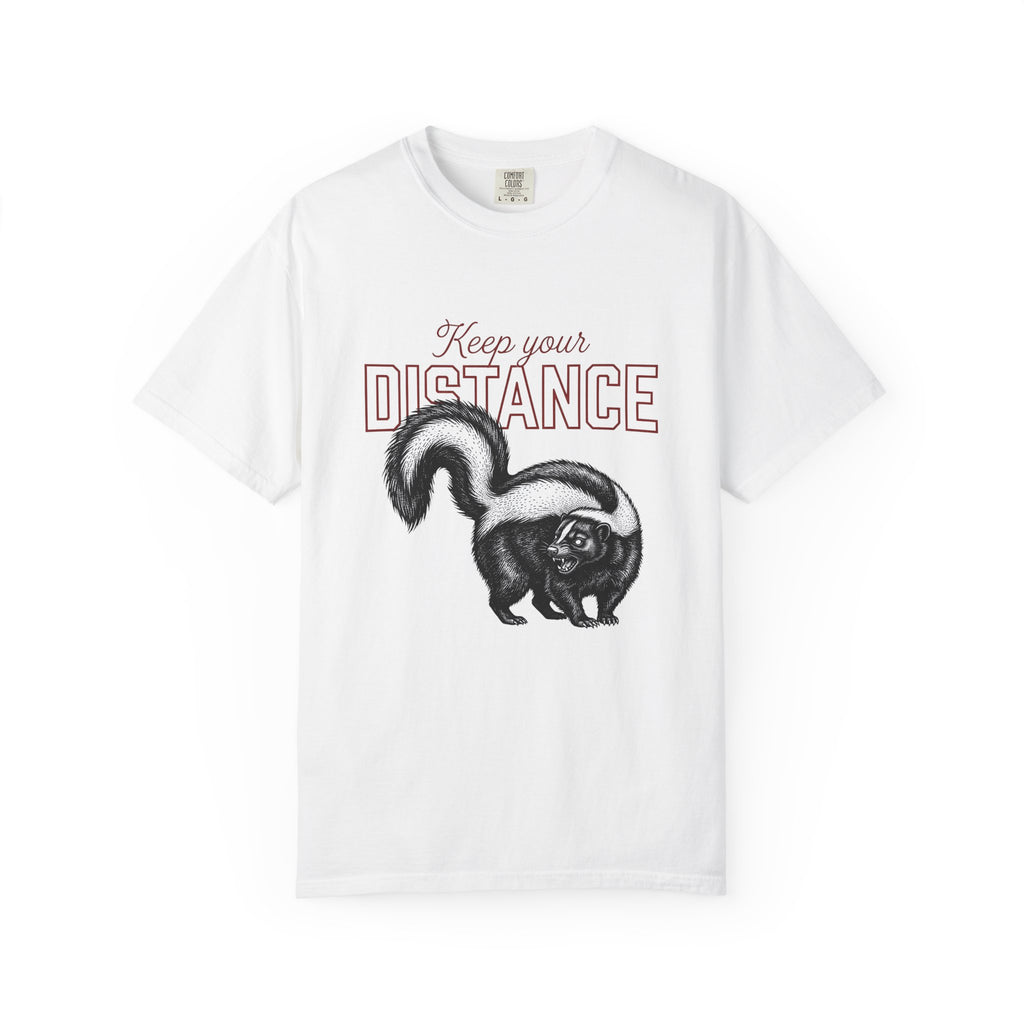 Skunk Illustration T-Shirt Animal Joke Gift Women Sketch T-Shirt Stink T-Shirt Animal Fan Drawing Graphic Retro Bushy Tail T-Shirt