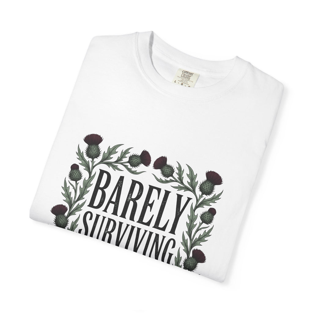 Thistle Flower Graphic T-Shirt Mom Humor Gift Women Botanical T-Shirt Thistle T-Shirt Mother Fan Illustrative T-Shirt Sarcastic Graphic Vintage