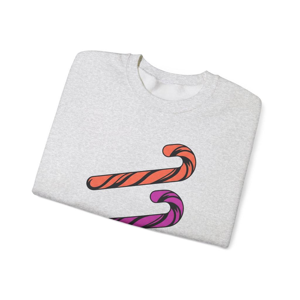 Holiday Candy Sweatshirt Christmas Confectionery Gift Women Flat Design Sweatshirt Candy Sweatshirt Christmas Fan Minimalist Sweatshirt Sweets Graphic Clean