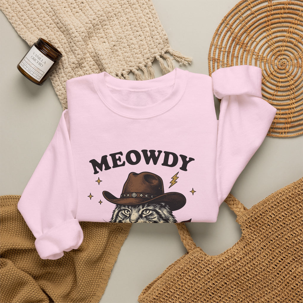Cowboy Cat Sweatshirt Cat Western Gift Women Vintage Sweatshirt Kitty Cat Sweatshirt Cat Fan Rodeo Graphic Cowboy Hand Drawn Bandana Sweatshirt