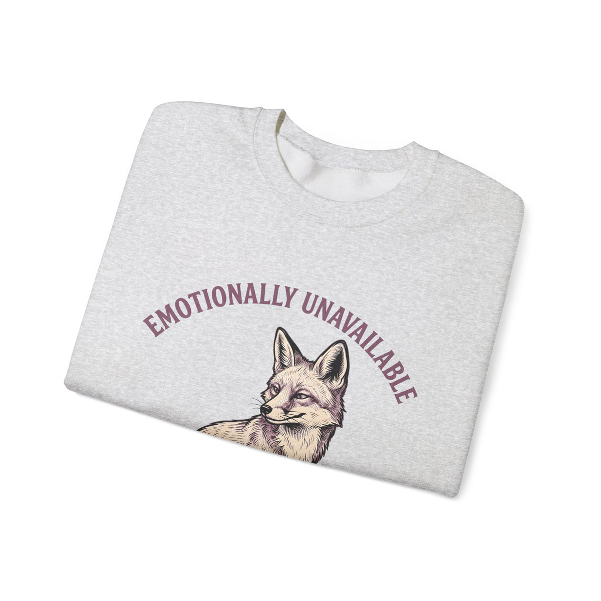 Fox Funny Animal Gift Hand Drawn Fox Humor Fan Illustrated Wildlife Vintage Arched Text Sweatshirt