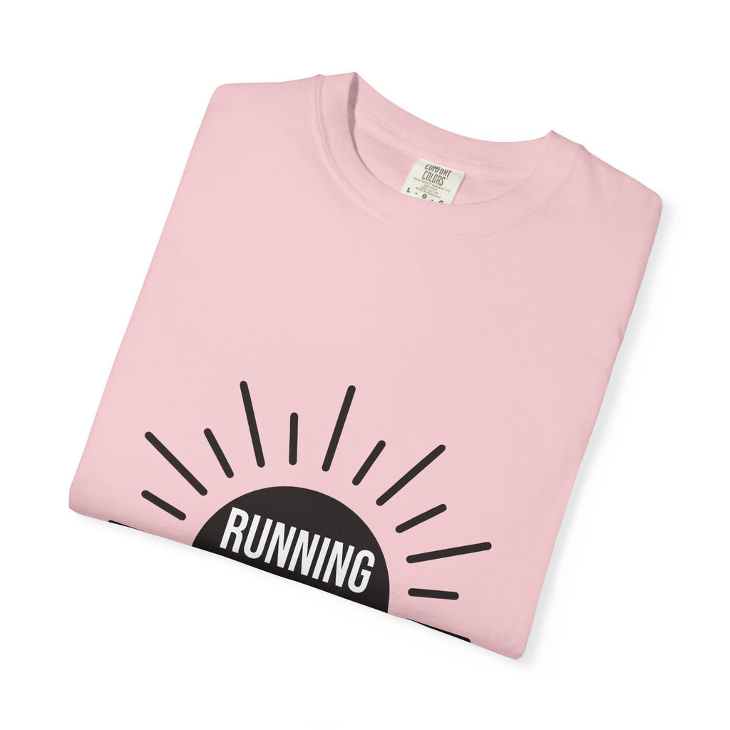 Dawn Illustration T-Shirt Running Exercise Gift Women Basic T-Shirt Morning T-Shirt Runner Enthusiast Simple T-Shirt Fitness Graphic Trendy