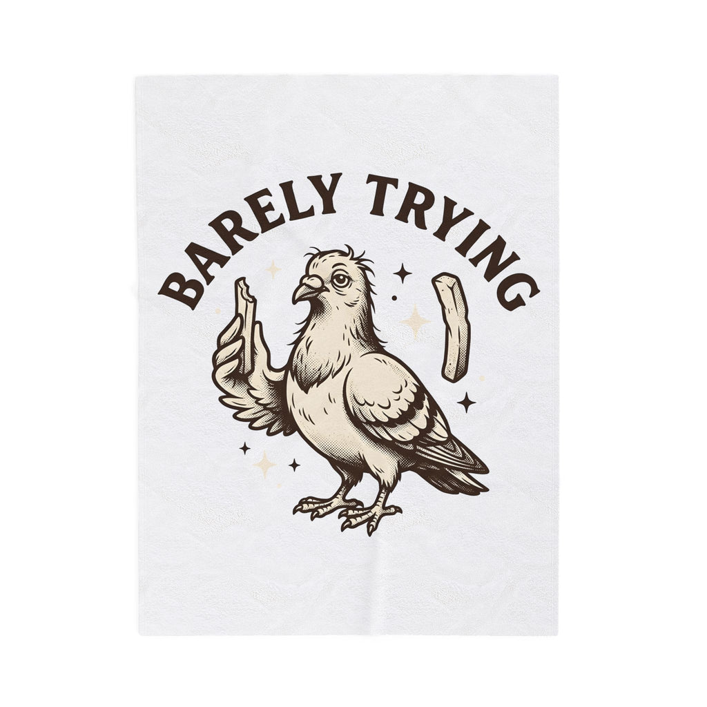 Bird Fries Animal Comedy Gift Antique Fried Chicken Pet Fan Vintage Humor Doodle Twinkles Blanket