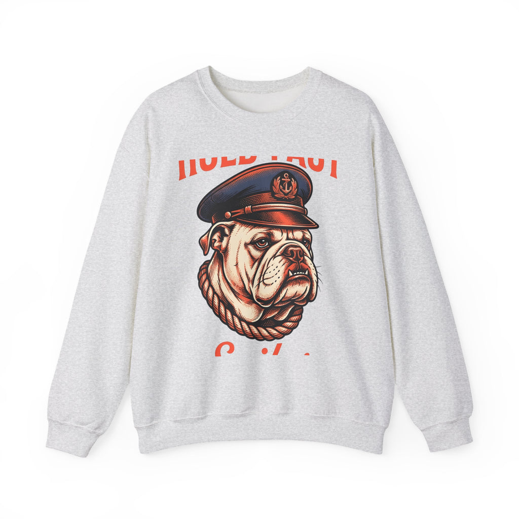 Bulldog Sailor Sweatshirt Dog Ocean Gift Women Classic Sweatshirt Bulldog Sweatshirt Dog Fan Vintage Sweatshirt Marine Graphic Line Art Ship Anchor Sweatshirt