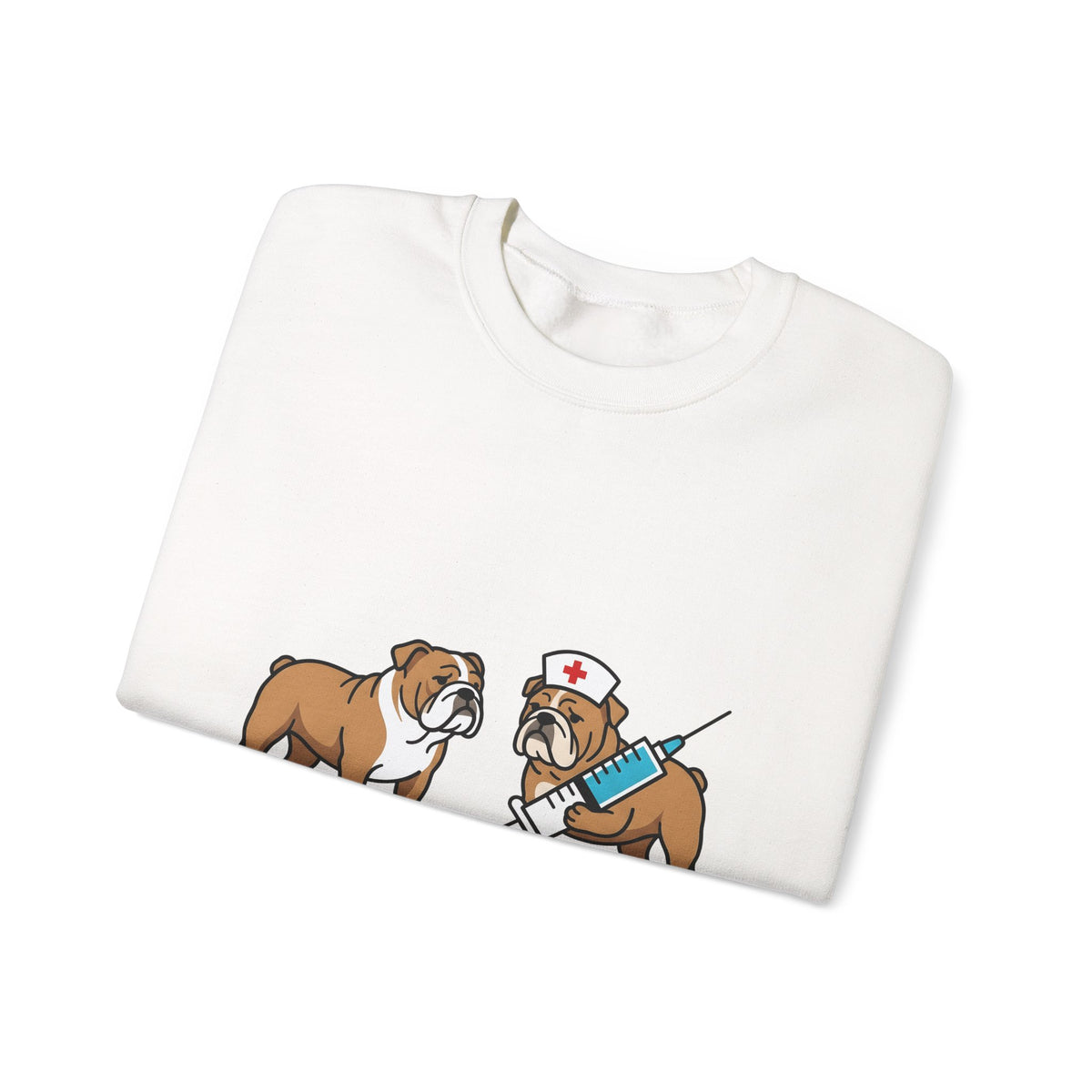 Bulldog Nurse Sweatshirt Nurses Animal Gift Women Graphic Sweatshirt Bulldog Sweatshirt Nurse Enthusiast Bulldog Graphic Sweatshirt Creature Illustration