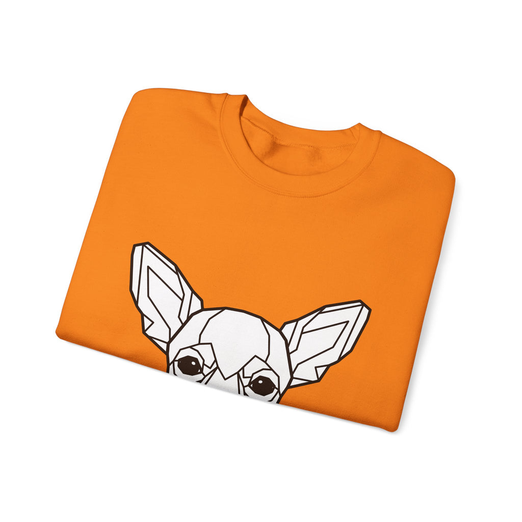 Chihuahua Puppy Sweatshirt Dog Animal Gift Women Abstract Sweatshirt Puppy Sweatshirt Dog Fan Canine Graphic Dog Illustration Line Art Head Sweatshirt