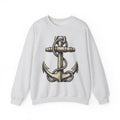 Anchor Line Nautical Beach Gift Old School Rope Sailor Fan Mooring Outline Seaside Sweatshirt