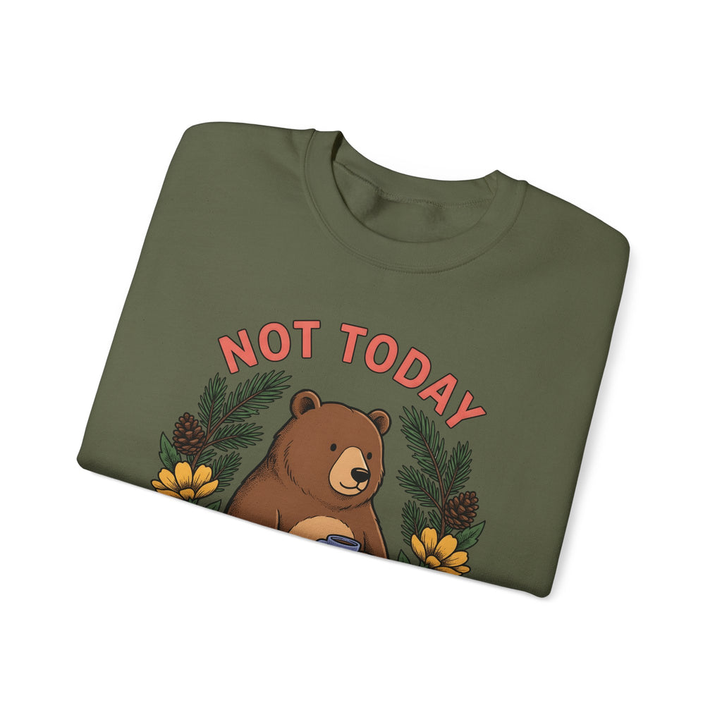 Bear Drink Sweatshirt Sweatshirt Funny Beasts Gift Women Comic Art Sweatshirt Sweatshirt Sweatshirt Humor Fan Cartoon Sweatshirt Creature Graphic Classic Flower Wreath
