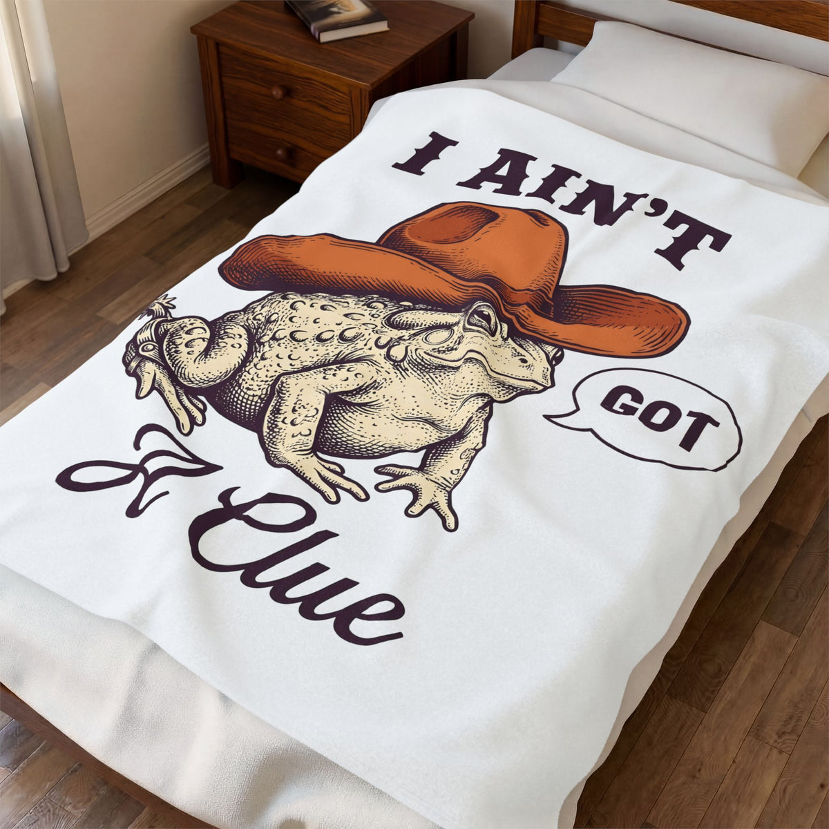 Ranch Frog Funny Critter Gift Classic Toad Humor Fan Retro Animal Doodle Talk Bubble Blanket