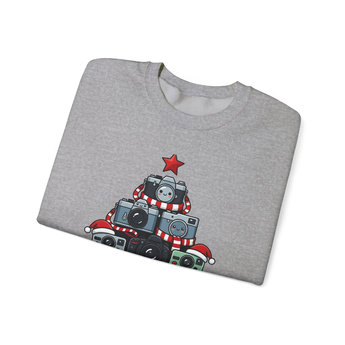 Camera Tree Christmas Photography Gift Kawaii Tree Camera Xmas Enthusiast Cute Photographic Sweatshirt