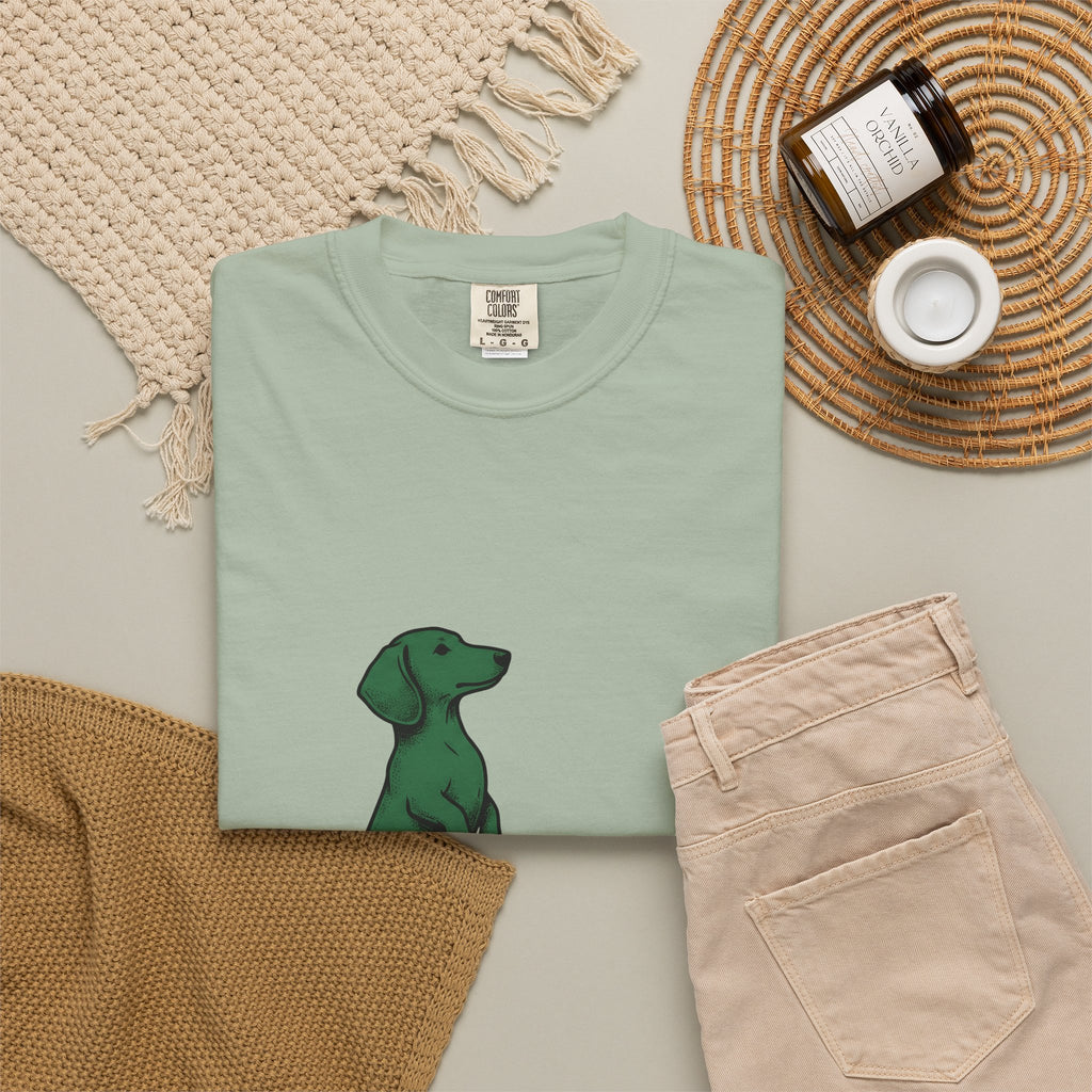 Dachshund Hound T-Shirt Dog Wildlife Gift Women Classic T-Shirt Wiener Dog T-Shirt Dog Fan Vintage T-Shirt Nature Graphic Doodle Tree Twig T-Shirt