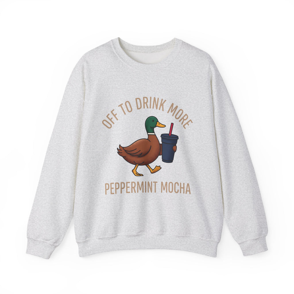 Duck Coffee Glass Sweatshirt Christmas Beverage Gift Women Doodle Sweatshirt Coffee Sweatshirt Sweatshirt Xmas Fan Coffee Cup Sweatshirt Drink Graphic Old School