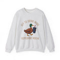 Duck Coffee Glass Sweatshirt Christmas Beverage Gift Women Doodle Sweatshirt Coffee Sweatshirt Sweatshirt Xmas Fan Coffee Cup Sweatshirt Drink Graphic Old School