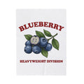 Blueberry Sprig Blanket Fruit Cooking Gift Women Sketch Blanket Blueberries Blanket Fruit Fan Drawing Design Line Art Greenery Blanket