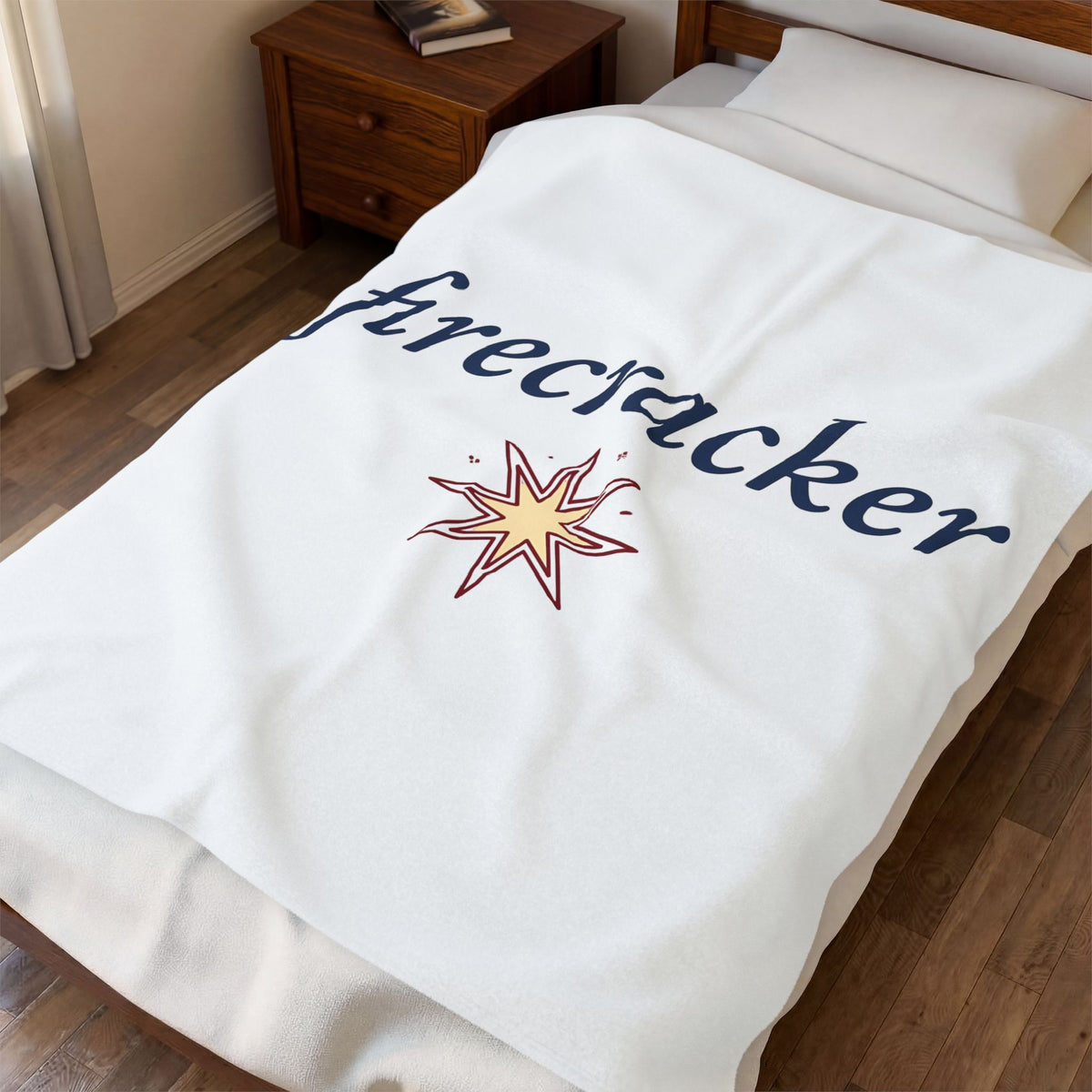 Star Burst Holiday Patriotic Gift Playful Explosion Christmas Fan Firework Minimalist Spark Blanket
