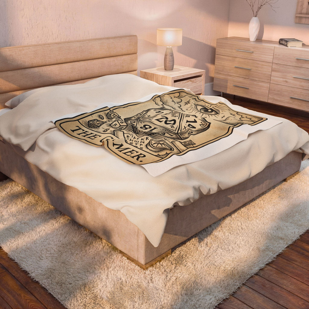 Gaming Dice Blanket Tabletop Gaming Roleplay Gift Women Retro Blanket Dice Blanket Gamers Fan Vintage Blanket Rpg Graphic Sketch Eye Symbol Blanket