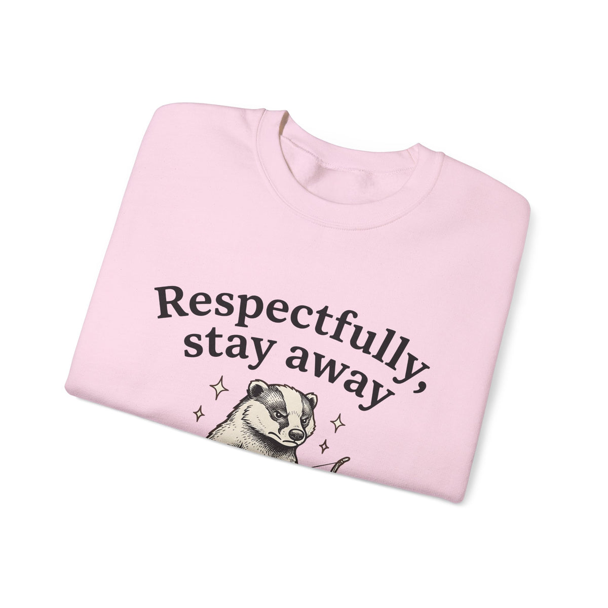 Badger Bow Accessory Sweatshirt Funny Fauna Gift Women Cartoon Sweatshirt Hair Bow Sweatshirt Humor Fan Comic Sweatshirt Wildlife Graphic Old School Glimmers