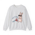 Bunny Sunglasses Sweatshirt Teacher Humor Gift Women Cartoon Sweatshirt Rabbit Shades Sweatshirt Educator Enthusiast Comic Sweatshirt Funny Graphic Minimalist