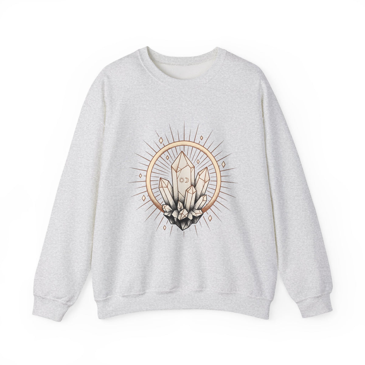Quartz Cluster Sweatshirt Boho Chic Mystic Gift Women Bohemian Sweatshirt Crystal Cluster Sweatshirt Boho Fan Hippie Sweatshirt Spiritual Graphic Shabby Chic