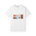 Forest Creatures T-Shirt Christmas Wildlife Gift Women Adorable T-Shirt Woodland T-Shirt Xmas Fan Cute T-Shirt Animal Graphic Comic Mistletoe
