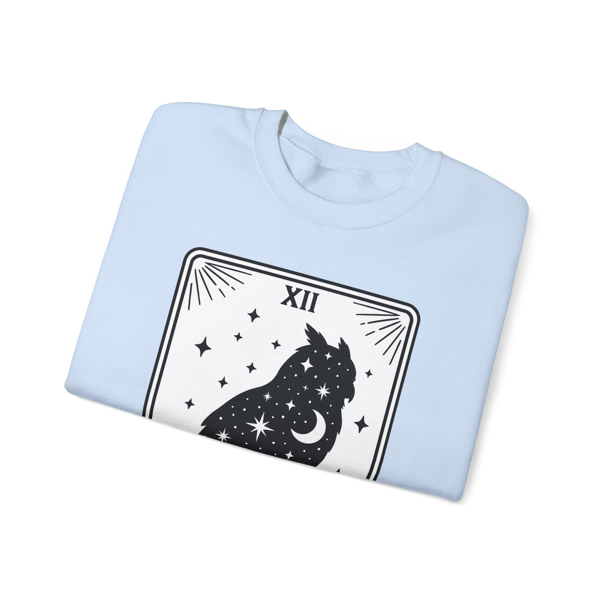 Owl Silhouette Sweatshirt Boho Chic Tarot Gift Women Celestial Sweatshirt Hoot Sweatshirt Bohemian Fan Mystical Sweatshirt Oracle Graphic Vintage Stars Sweatshirt