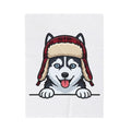 Husky Pup Blanket Dog Companion Gift Women Illustration Blanket Siberian Husky Blanket Dog Fan Husky Graphic Blanket Manga Winter Cap Blanket